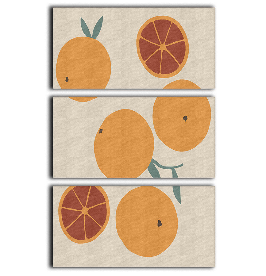 Blood Orange 3 Split Panel Canvas Print - 1x - 1