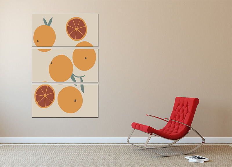 Blood Orange 3 Split Panel Canvas Print - 1x - 2
