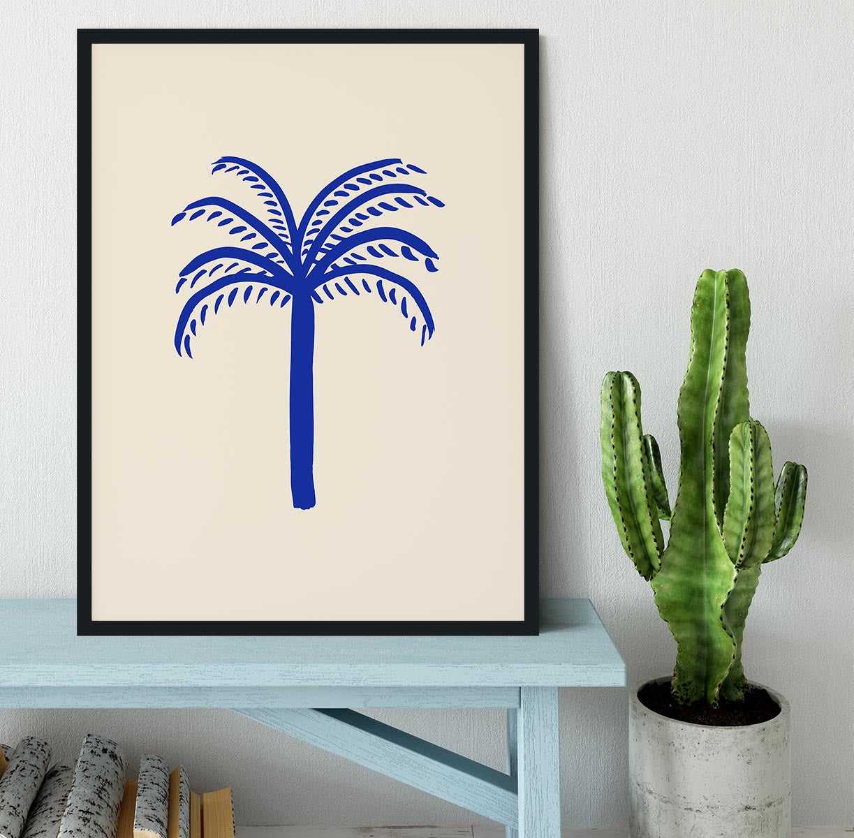 Blue Palm Framed Print - 1x - 2