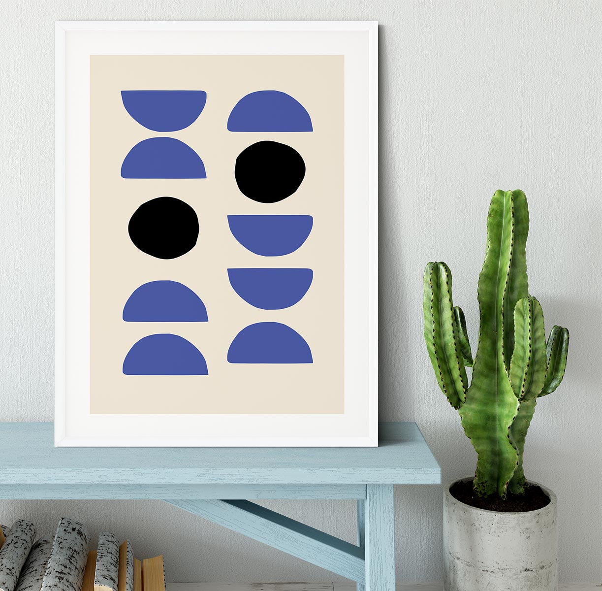 Blue Shapes Framed Print - 1x - 5