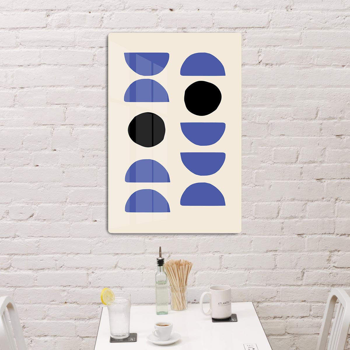 Blue Shapes Acrylic Block - 1x - 3