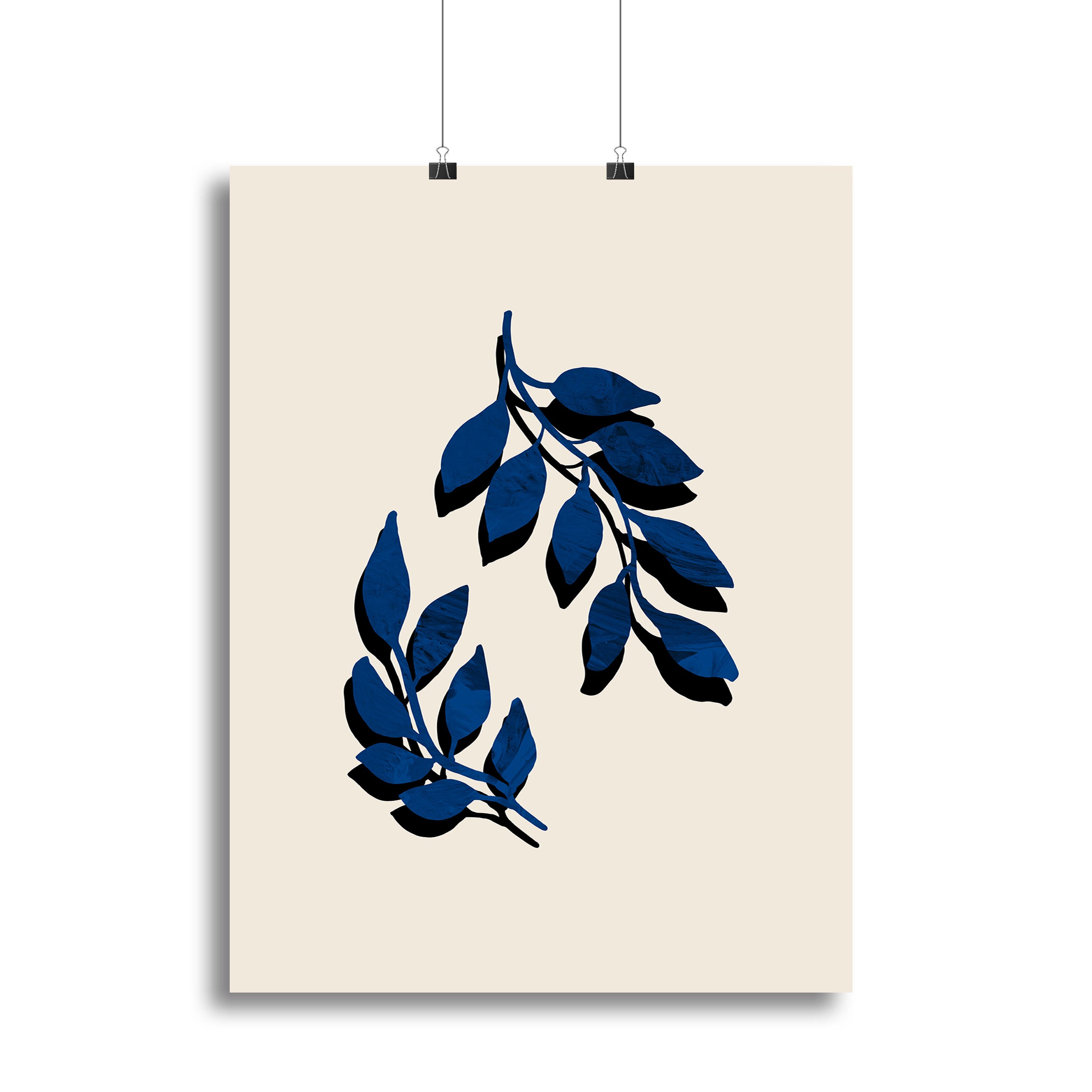 Blue Twig Brush Canvas Print or Poster - 1x - 2
