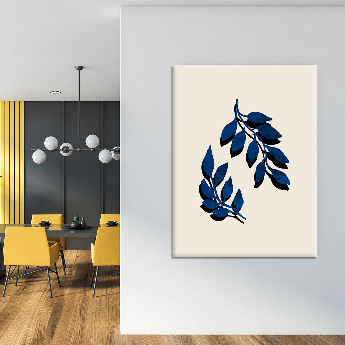 Blue Twig Brush Canvas Print or Poster - 1x - 4