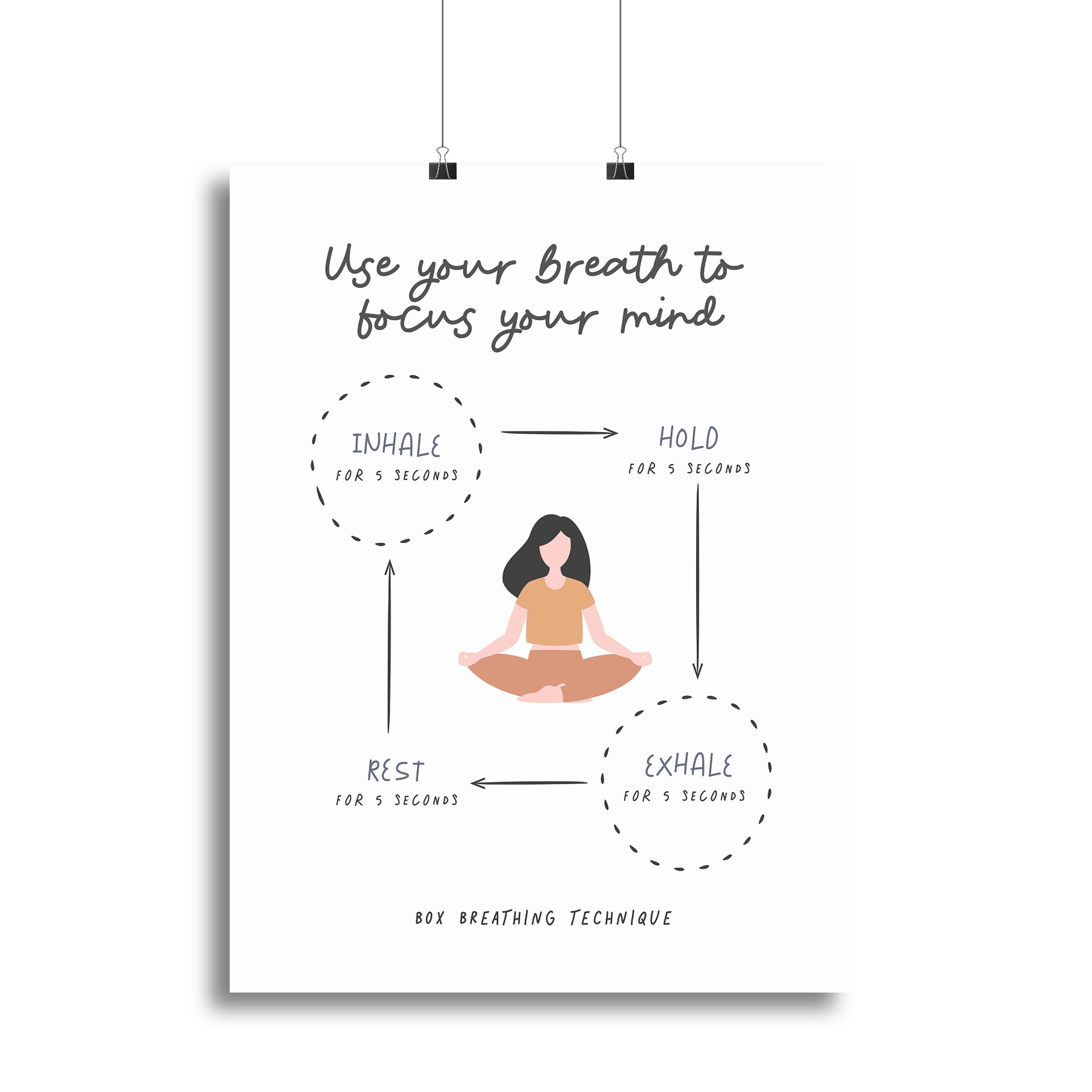 Box Breathe Yoga Canvas Print or Poster - Canvas Art Rocks - 2