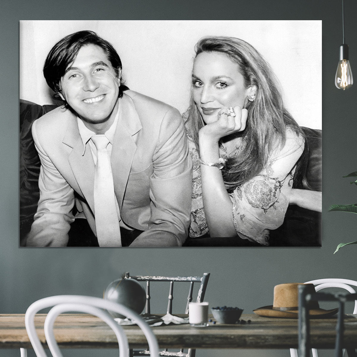 Bryan Ferry and Jerry Hall Canvas Print or Poster - Canvas Art Rocks - 3