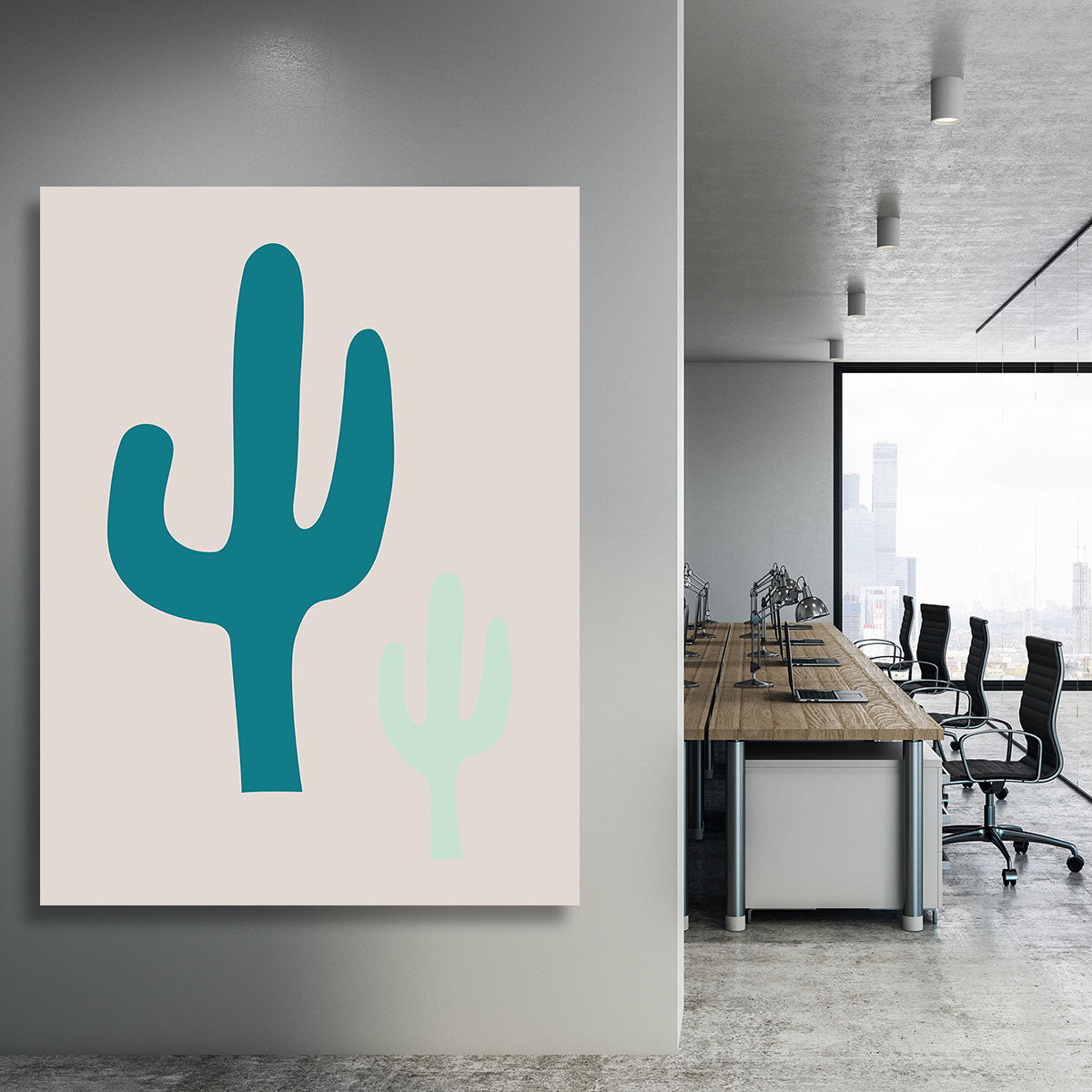 Cactus Beige Canvas Print or Poster - 1x - 3