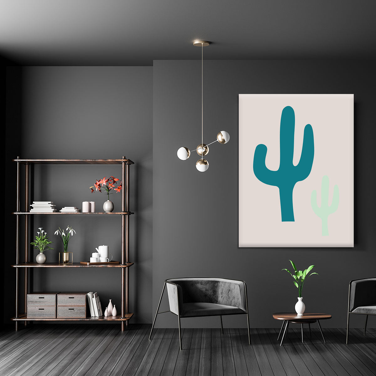 Cactus Beige Canvas Print or Poster - 1x - 5
