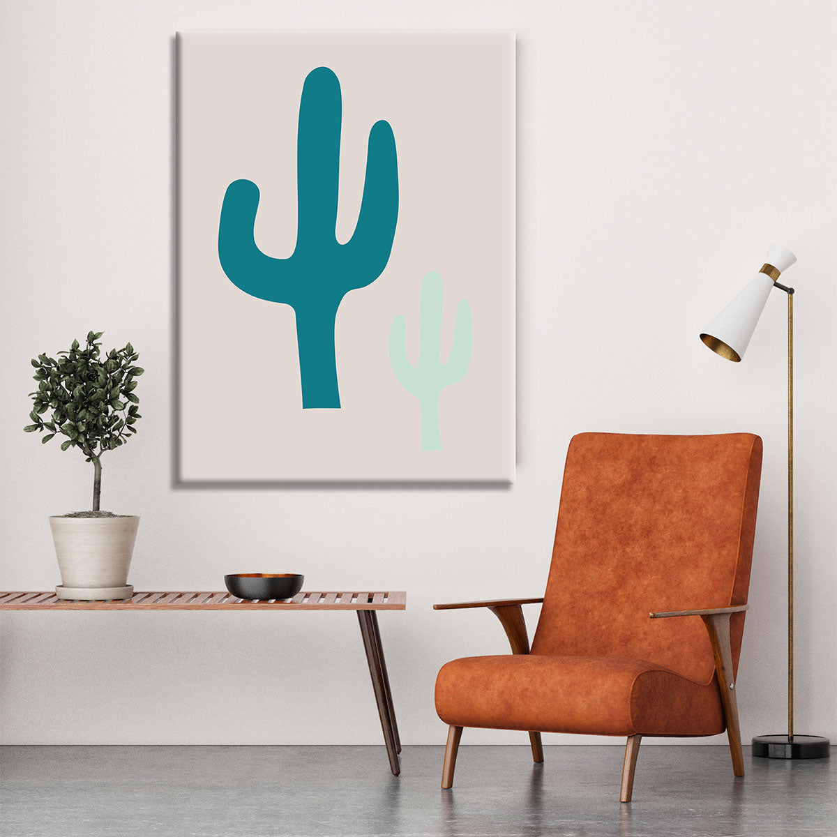 Cactus Beige Canvas Print or Poster - 1x - 6