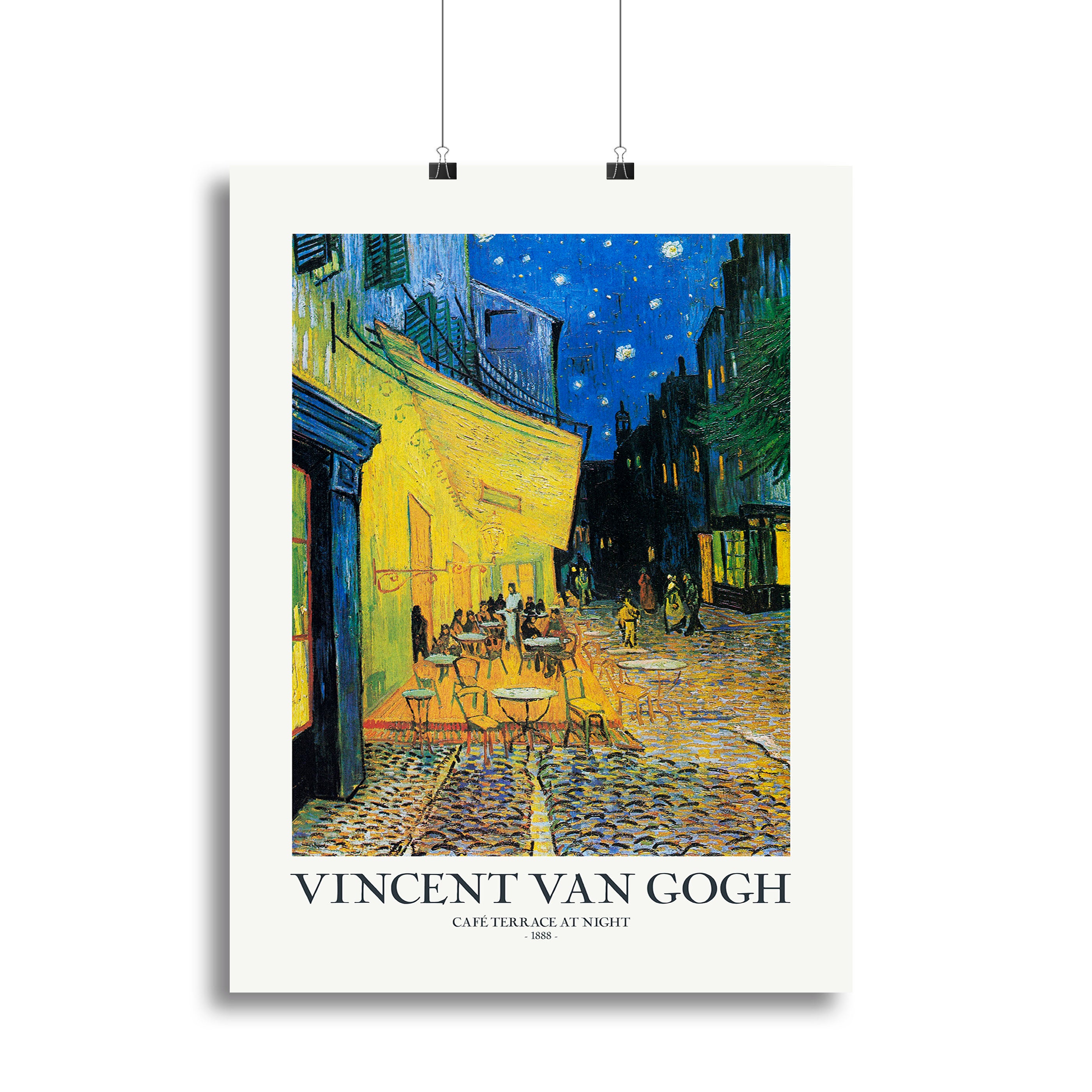 Cafe Terrace At Night Titled Canvas Print or Poster | Canvas Art Rocks