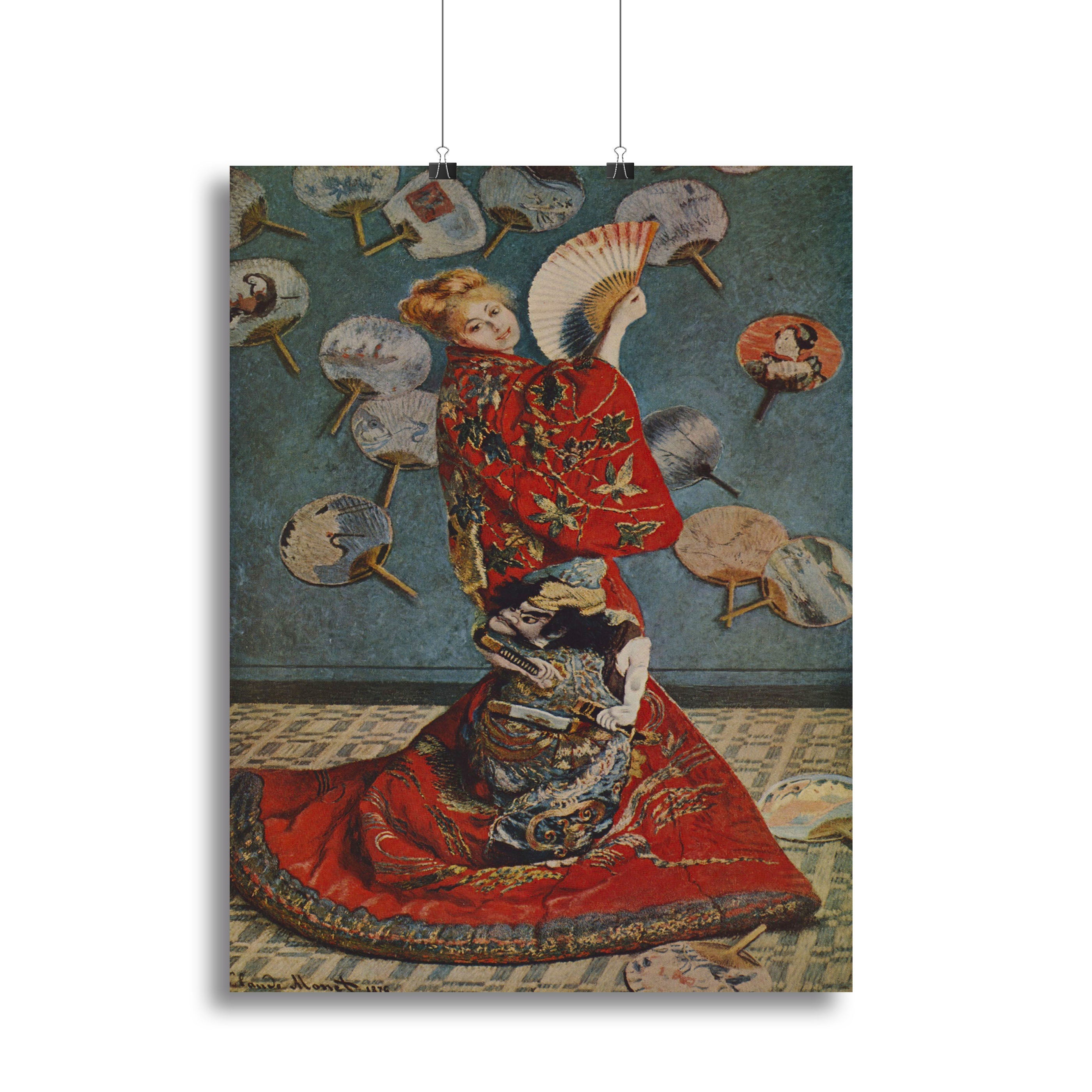 Camille in Japanese dress by Monet Poster - Unframed