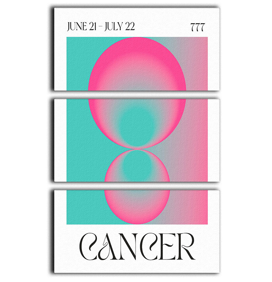 Cancer Zodiac Nurturing Art 3 Split Panel Canvas Print - Canvas Art Rocks - 1