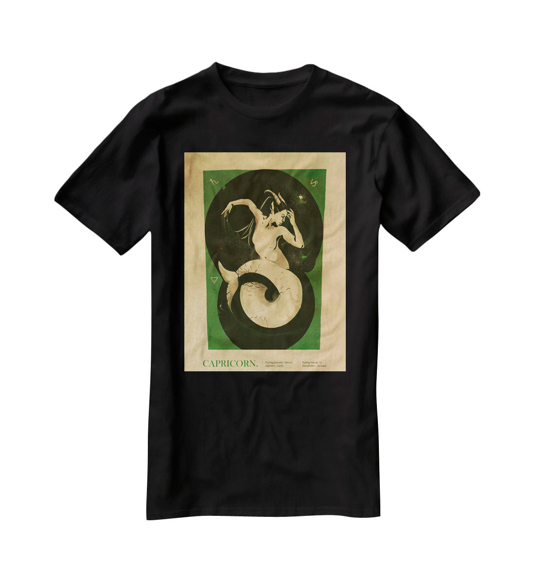 Capricorn Celestial Harmony Art T-Shirt - Canvas Art Rocks - 1