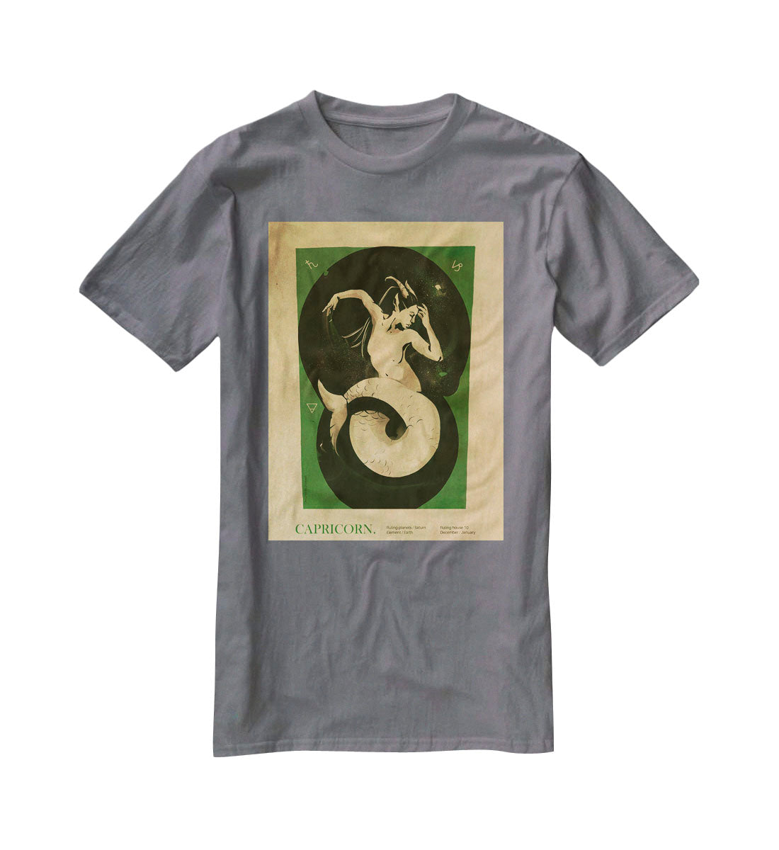 Capricorn Celestial Harmony Art T-Shirt - Canvas Art Rocks - 3