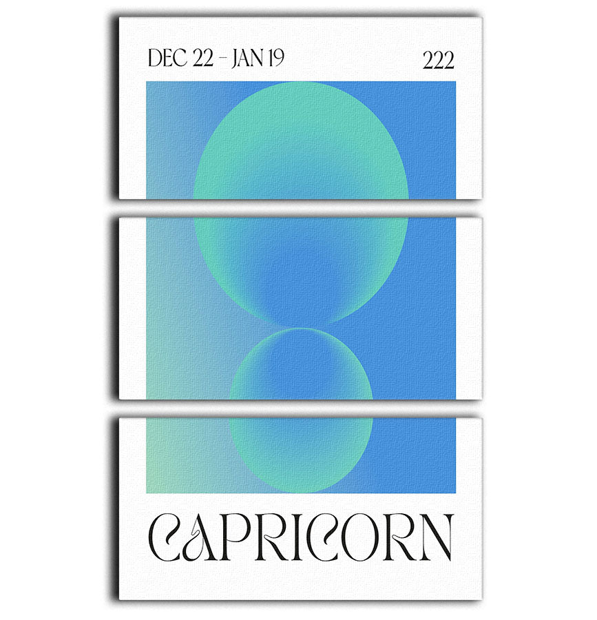 Capricorn Galactic Energy Art 3 Split Panel Canvas Print - Canvas Art Rocks - 1