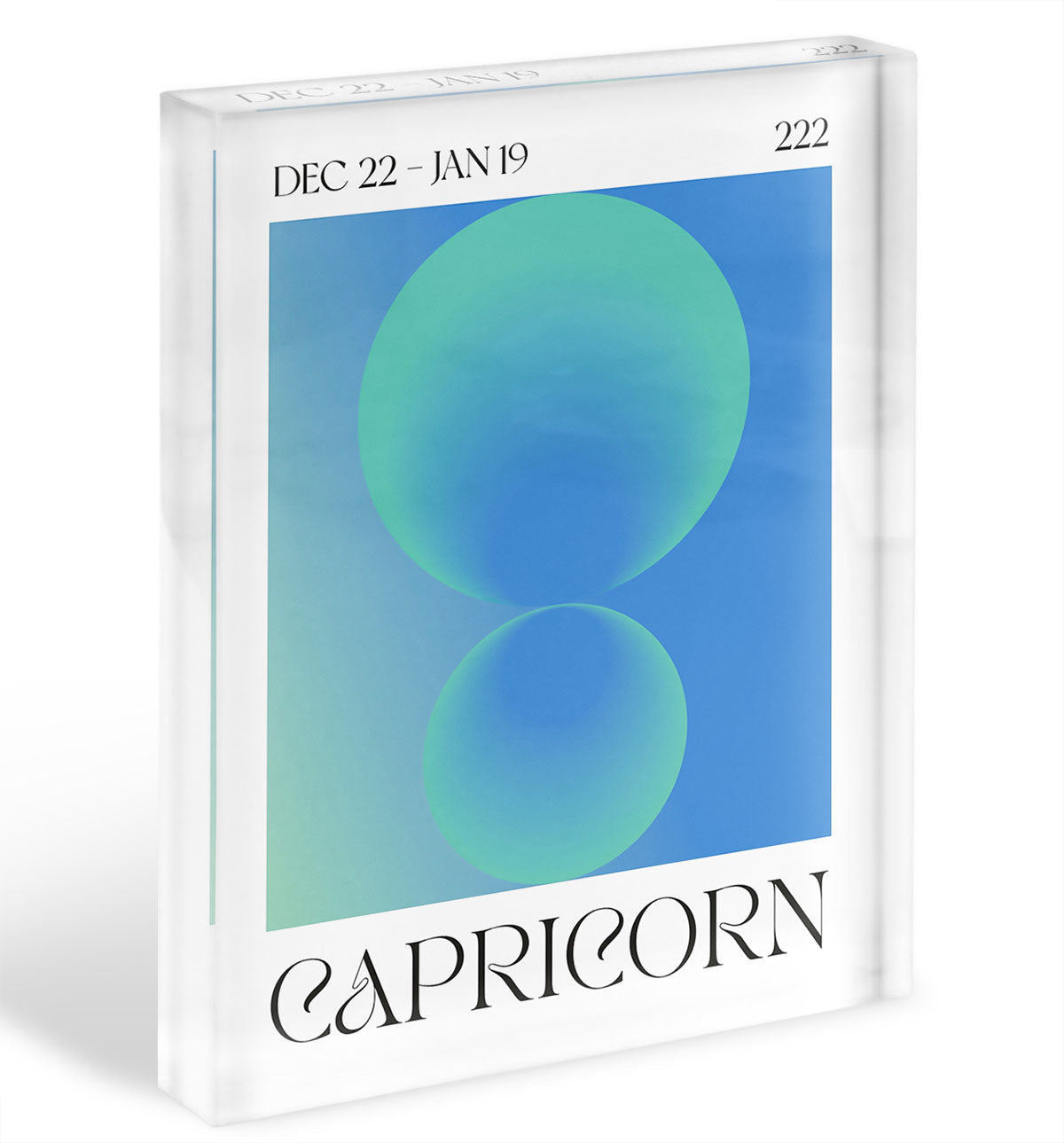 Capricorn Galactic Energy Art Acrylic Block - Canvas Art Rocks - 1