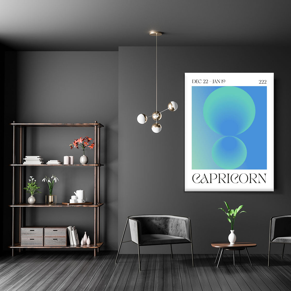 Capricorn Galactic Energy Art Canvas Print or Poster - Canvas Art Rocks - 5