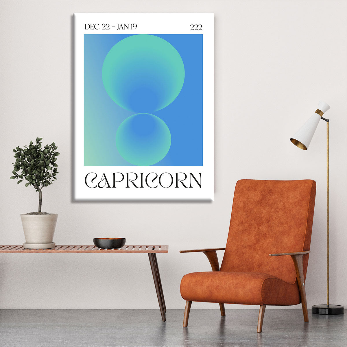 Capricorn Galactic Energy Art Canvas Print or Poster - Canvas Art Rocks - 6