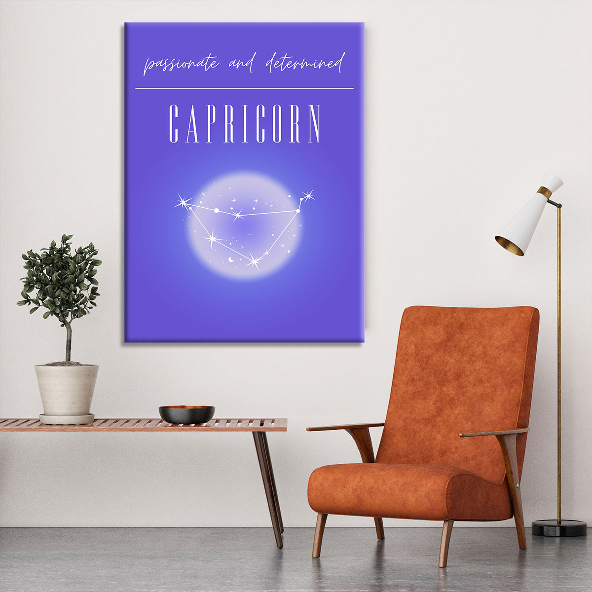 Capricorn Zodiac Energy Art Canvas Print or Poster - Canvas Art Rocks - 6