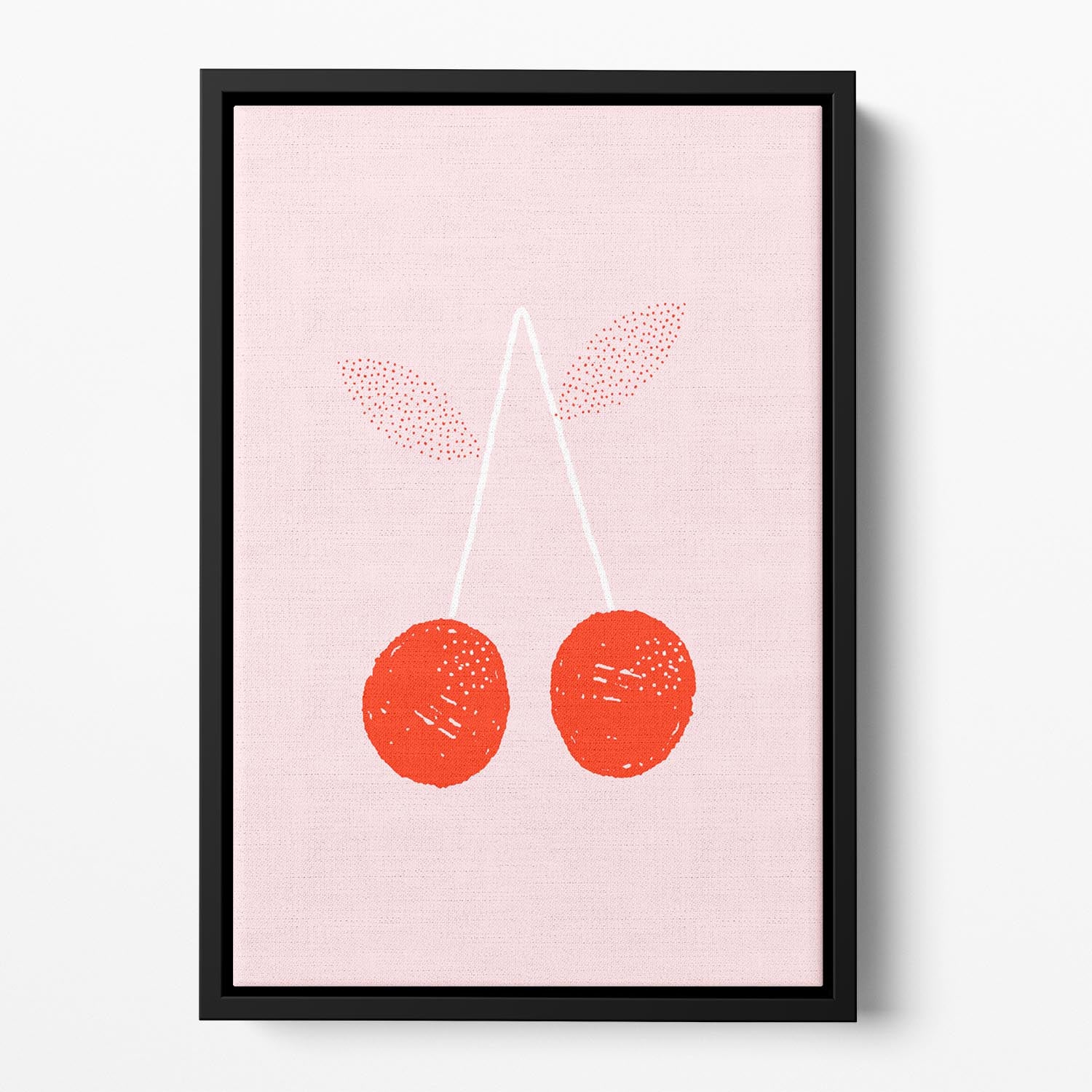 Cherries Floating Framed Canvas - Canvas Art Rocks - 2