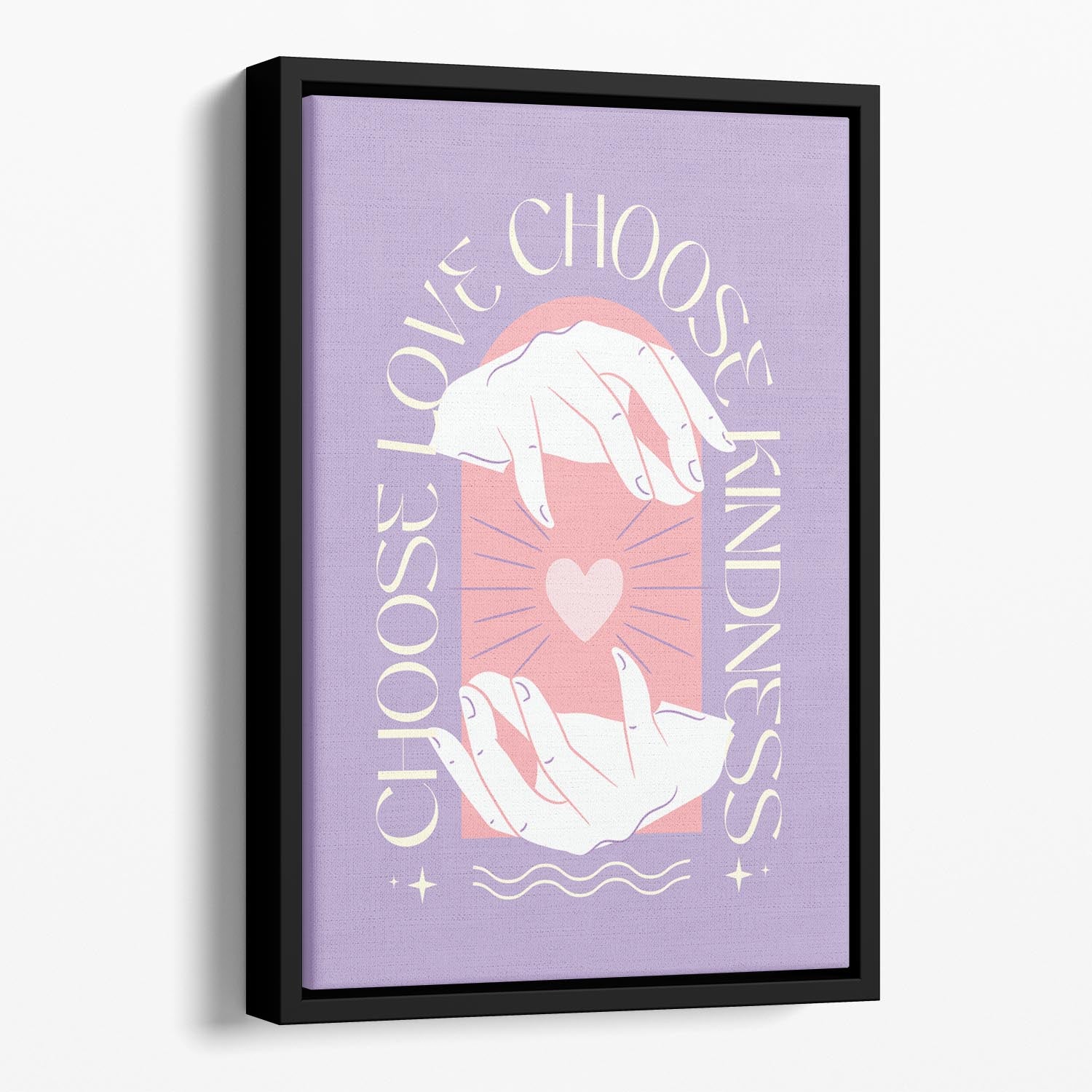 Choose Love Choose Kindness Floating Framed Canvas - Canvas Art Rocks - 1