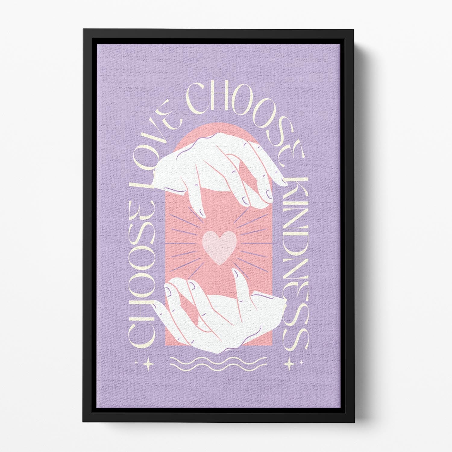 Choose Love Choose Kindness Floating Framed Canvas - Canvas Art Rocks - 2