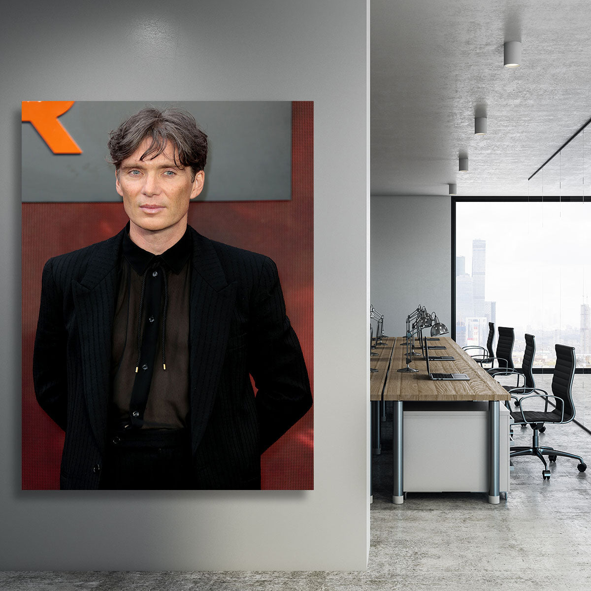 Cillian Murphy at the Oppenheimer Premiere Canvas Print or Poster - Canvas Art Rocks - 3