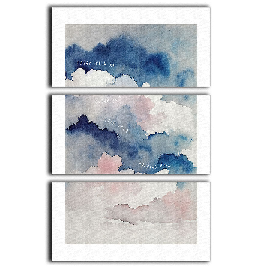 Clear Skies 3 Split Panel Canvas Print - Canvas Art Rocks - 1