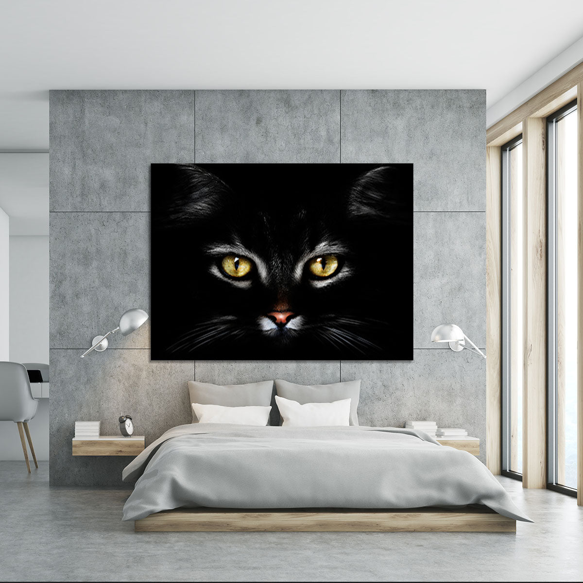 Close Up Cat Canvas Print or Poster - 1x - 5