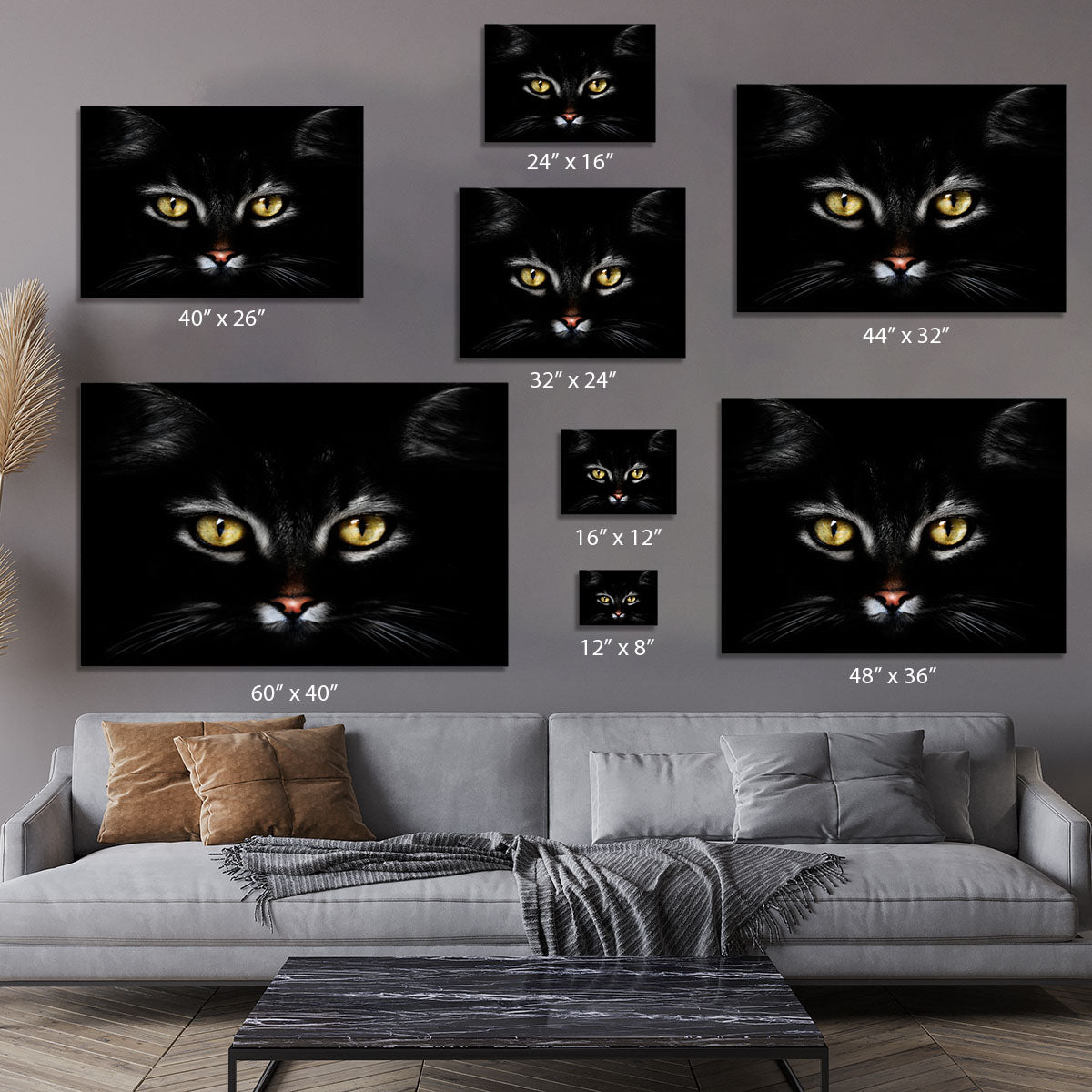 Close Up Cat Canvas Print or Poster - 1x - 7