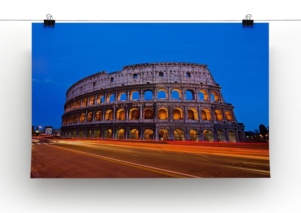 Colosseum at dusk Poster - Unframed