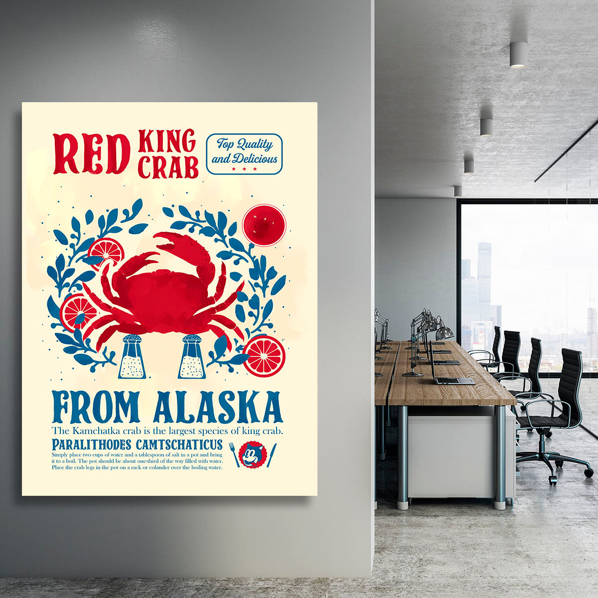 Crab kitchen print Canvas Print or Poster - Canvas Art Rocks - 3