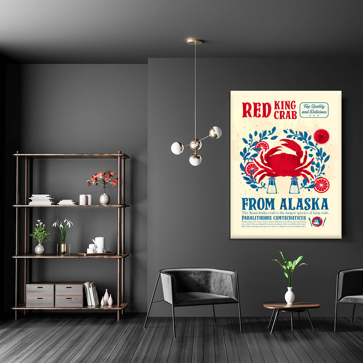 Crab kitchen print Canvas Print or Poster - Canvas Art Rocks - 5