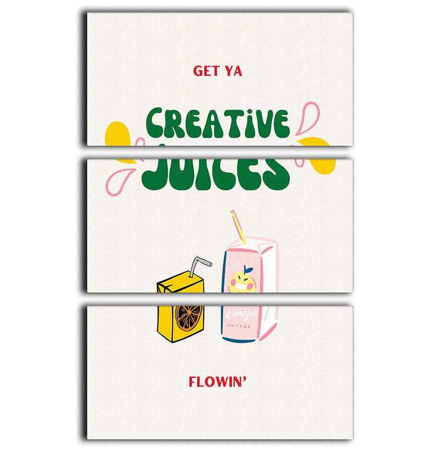 Creative Juices Print 3 Split Panel Canvas Print - Canvas Art Rocks - 1