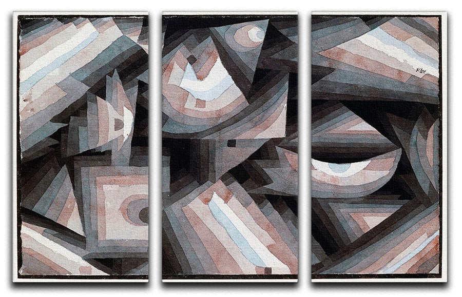 Crystal Gradation 1921 No.1 3 Split Panel Canvas Print - Canvas Art Rocks - 1