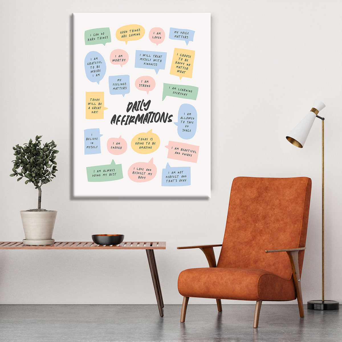 Daily Affirmations Canvas Print or Poster - Canvas Art Rocks - 6