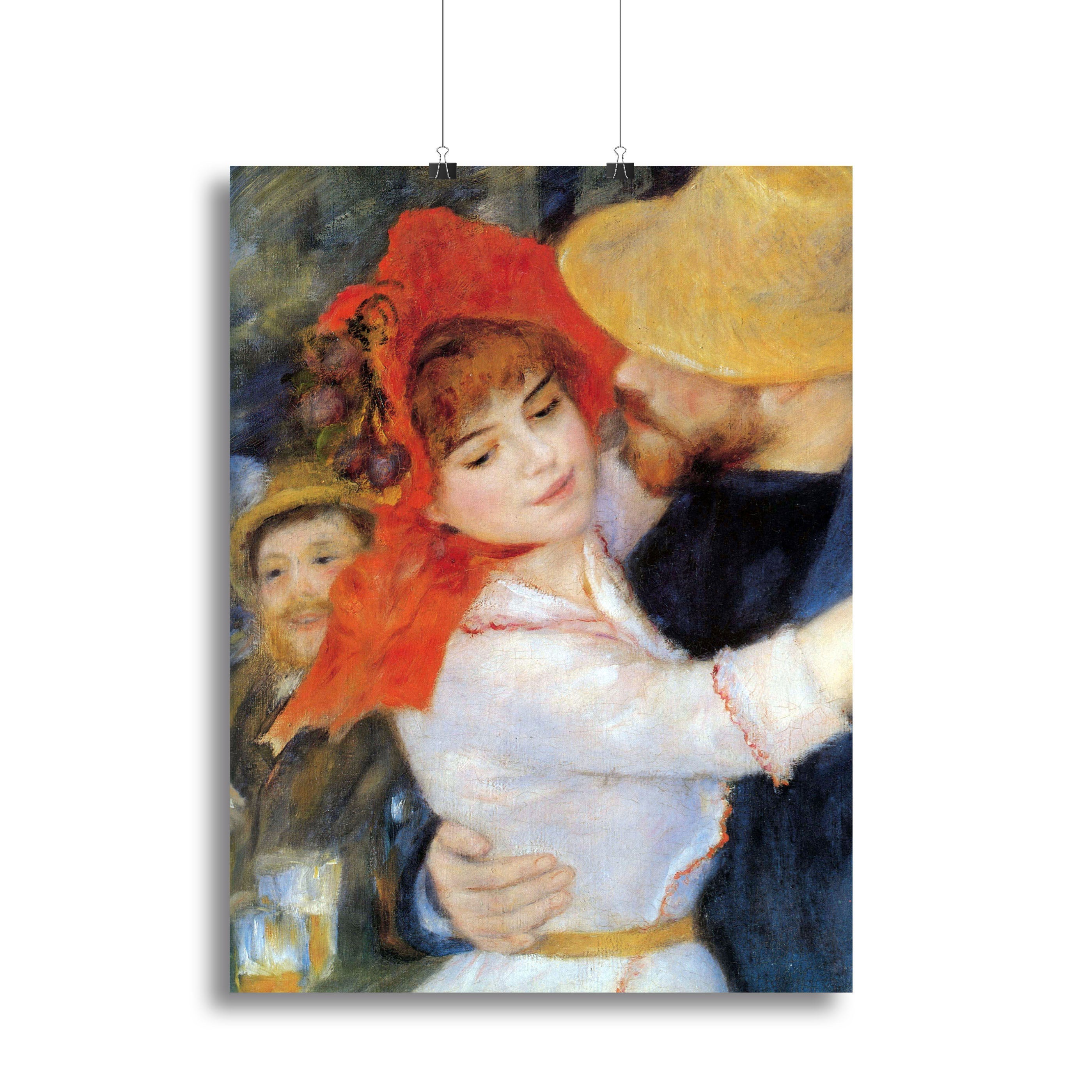 Dance in Bougival Detail by Renoir Poster - Unframed