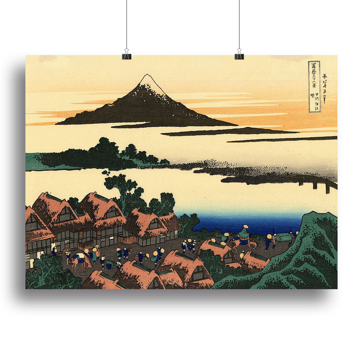 Dawn at Isawa in the Kai province by Hokusai Poster - Unframed