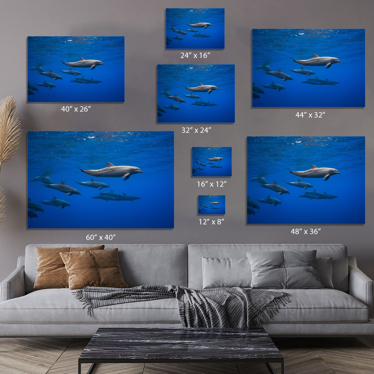 Dolphins Canvas Print or Poster - 1x - 7