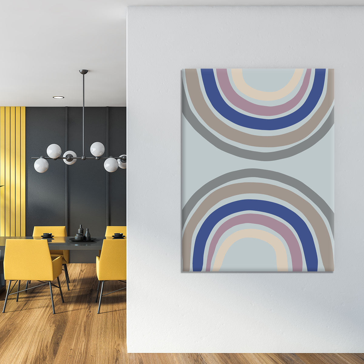 Double Rainbow Blue Canvas Print or Poster - 1x - 4