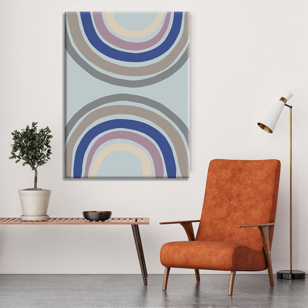 Double Rainbow Blue Canvas Print or Poster - 1x - 6