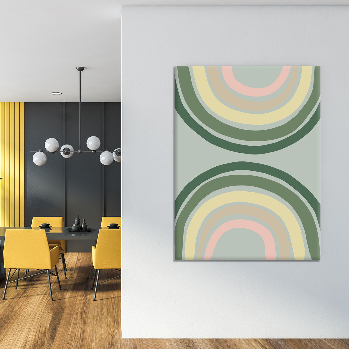 Double Rainbow Green Canvas Print or Poster - 1x - 4
