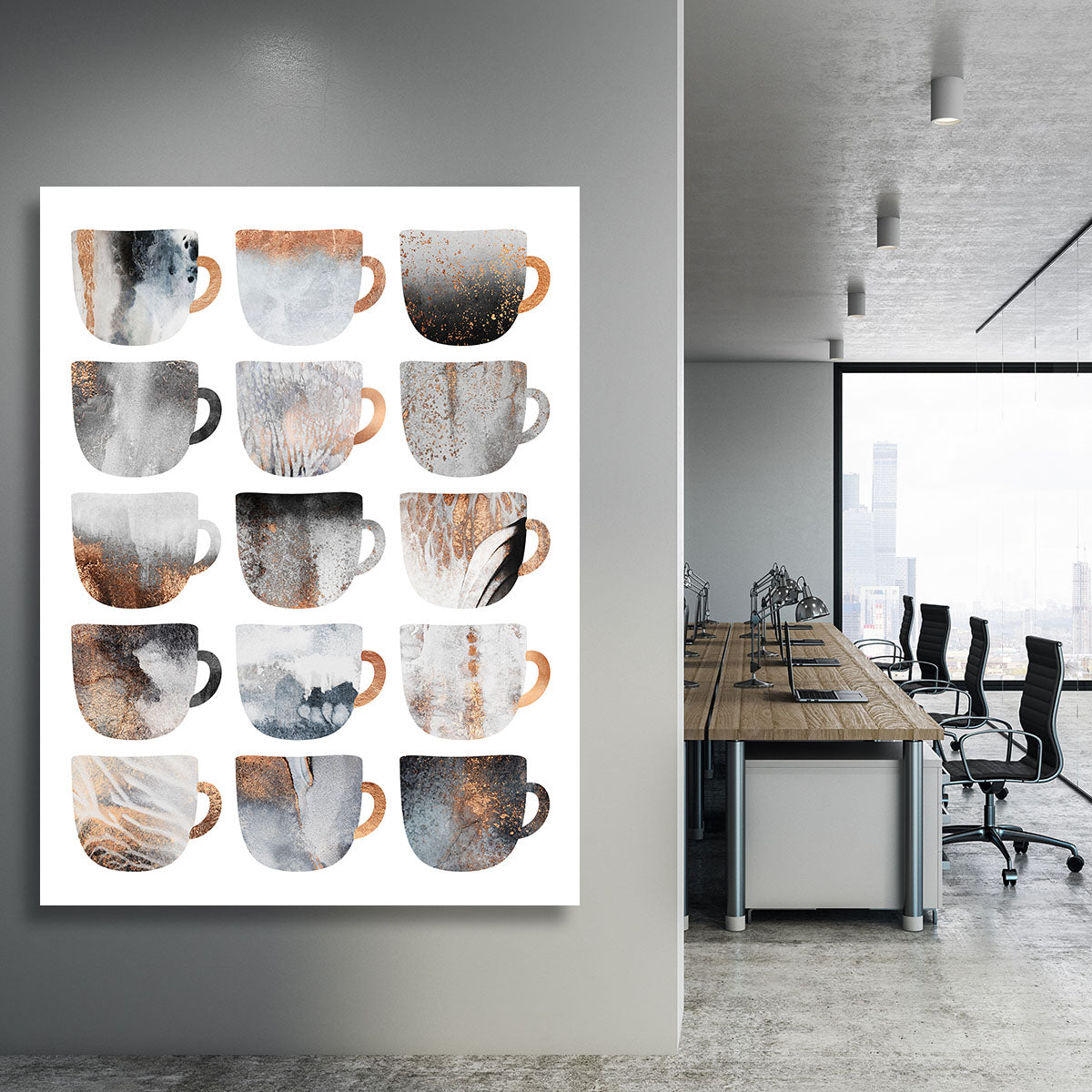 Dreamy Coffee Cups Canvas Print or Poster - Canvas Art Rocks - 3