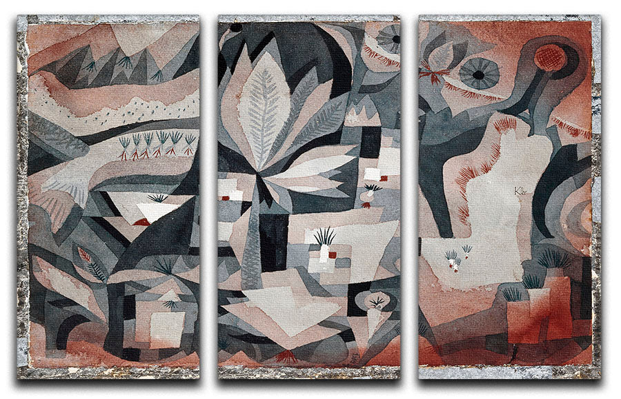 Dry Cooler Garden 1921 No.1 3 Split Panel Canvas Print - Canvas Art Rocks - 1