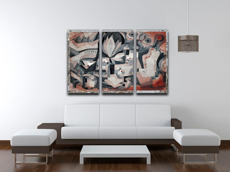 Dry Cooler Garden 1921 No.1 3 Split Panel Canvas Print - Canvas Art Rocks - 3