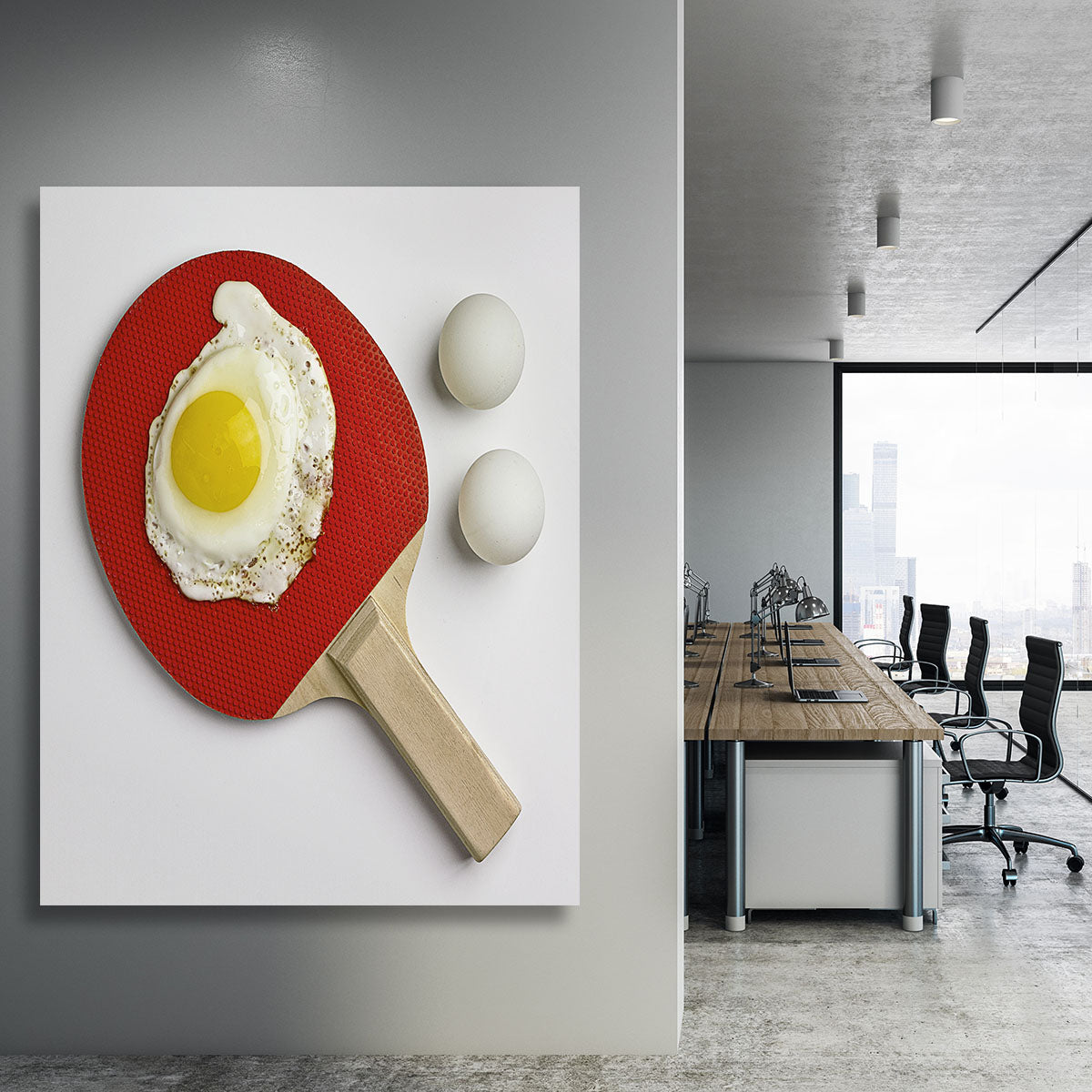 Egg Ping Pong Canvas Print or Poster - 1x - 3