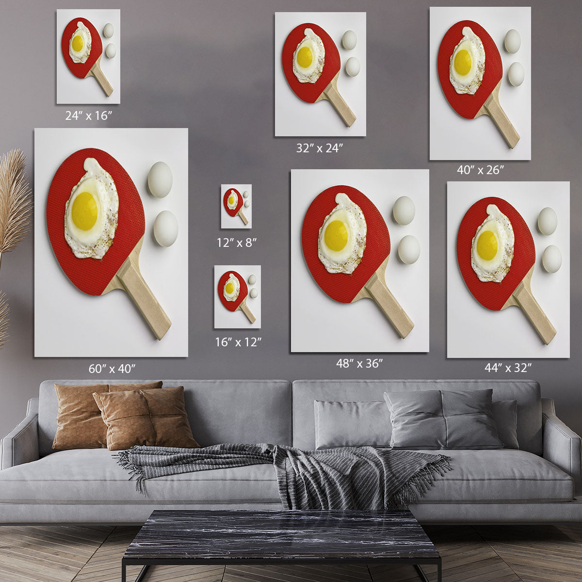Egg Ping Pong Canvas Print or Poster - 1x - 7