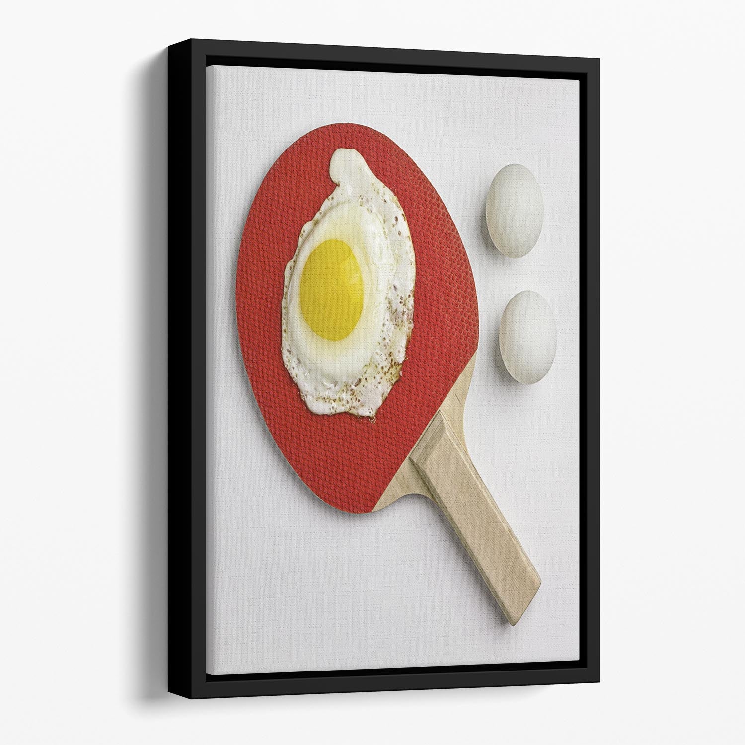 Egg Ping Pong Floating Framed Canvas - 1x - 1