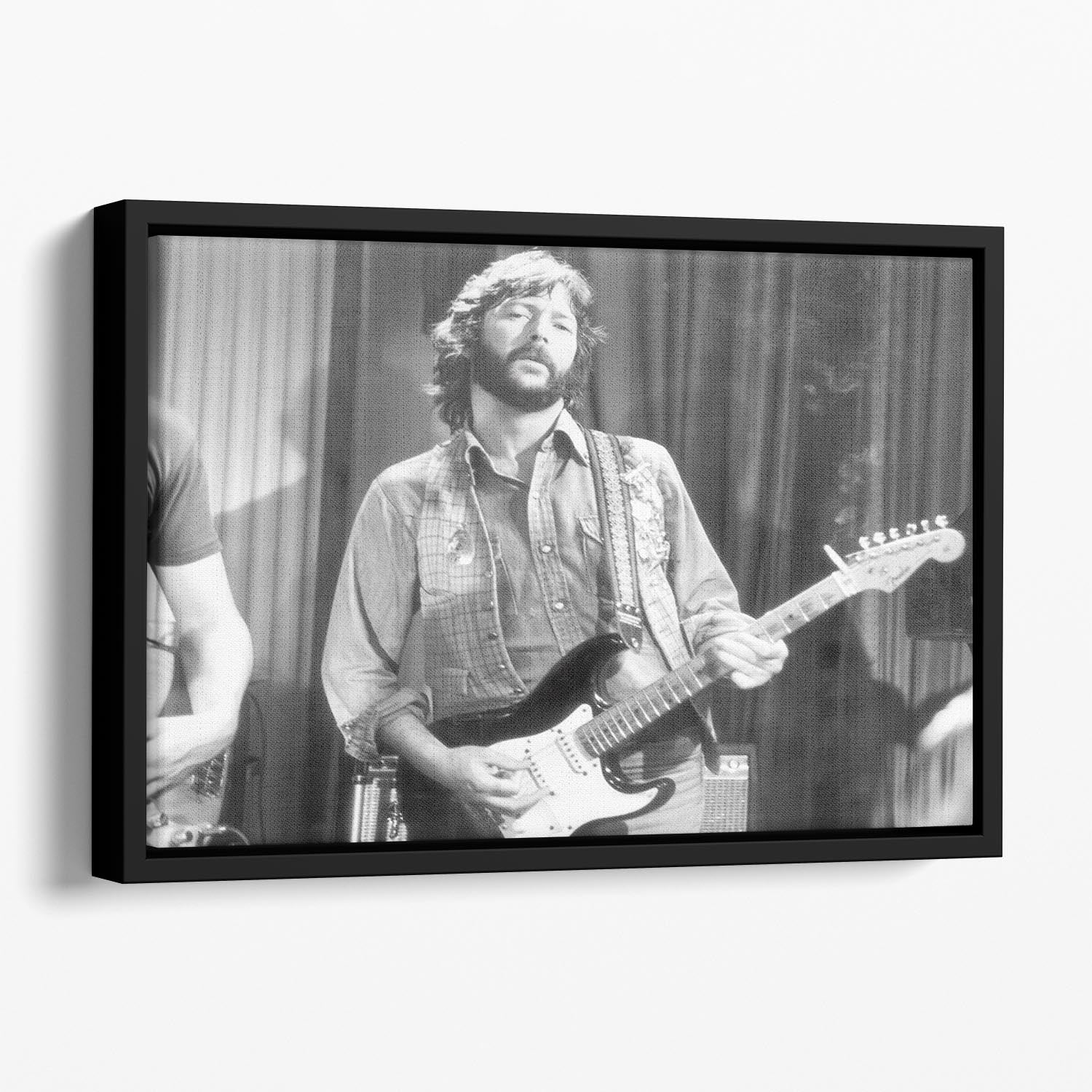 Eric Clapton in 1978 Floating Framed Canvas - Canvas Art Rocks - 1