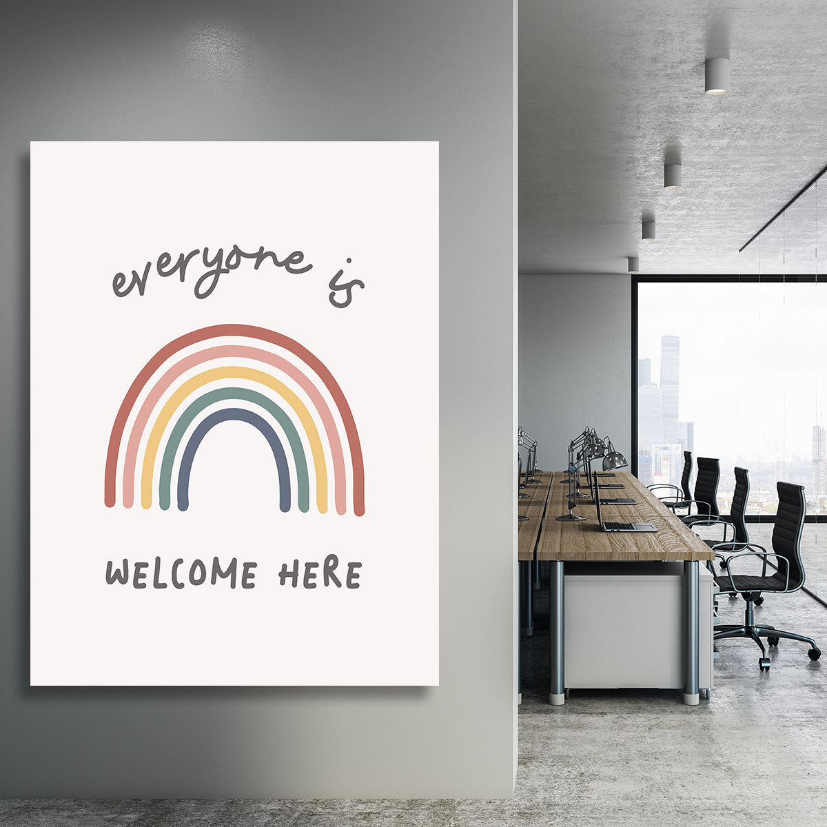 Everyone Is Welcome Here Canvas Print or Poster - Canvas Art Rocks - 3