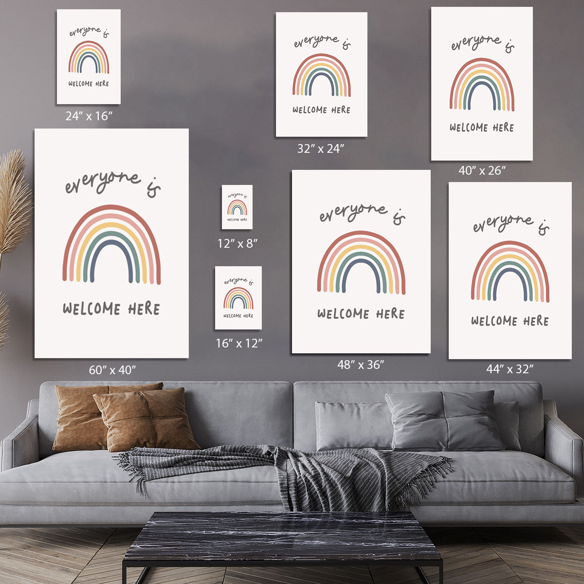 Everyone Is Welcome Here Canvas Print or Poster - Canvas Art Rocks - 7